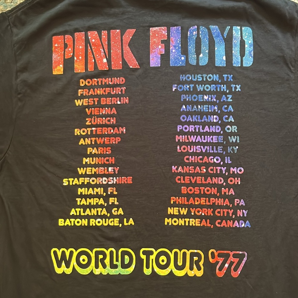 NWT Forever 21 Pink Floyd World Tour 1977 Retro Graphic Tee - Picture 12 of 15